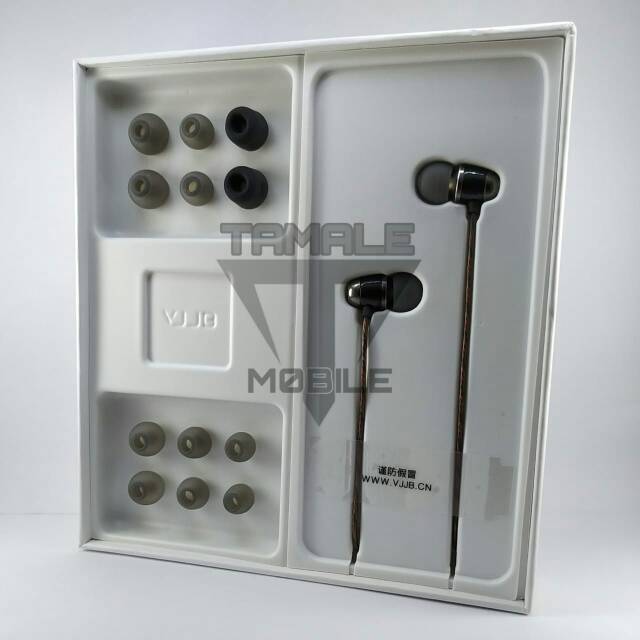 VJJB K4S With Mic Earphone IEM Basshead Original Garansi