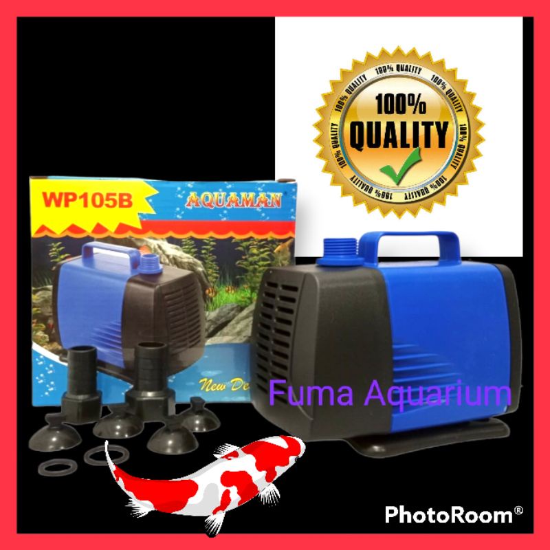 AQUAMAN 105B WP105B Pompa Celup Filter Kolam Aquarium Hidroponik Low Watt Power Head Submersible Pump