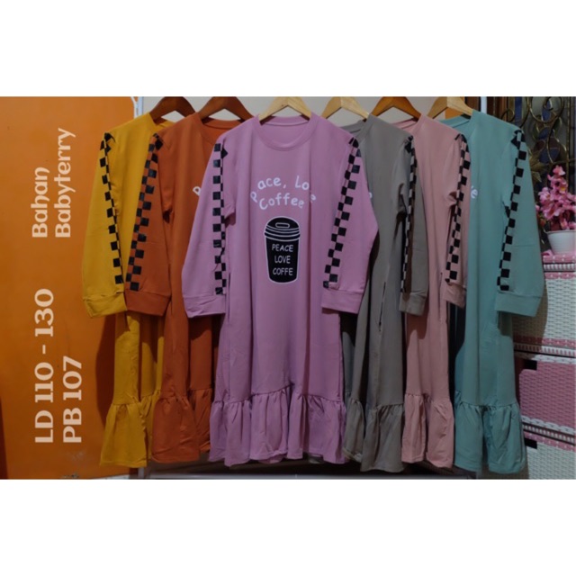 LONG TUNIK / LONG TUNIK BABYTERRY / KAOS BABYTERRY / TUNIK / TUNIK KAOS / KAOS TUNIK / KAOS JUMBO