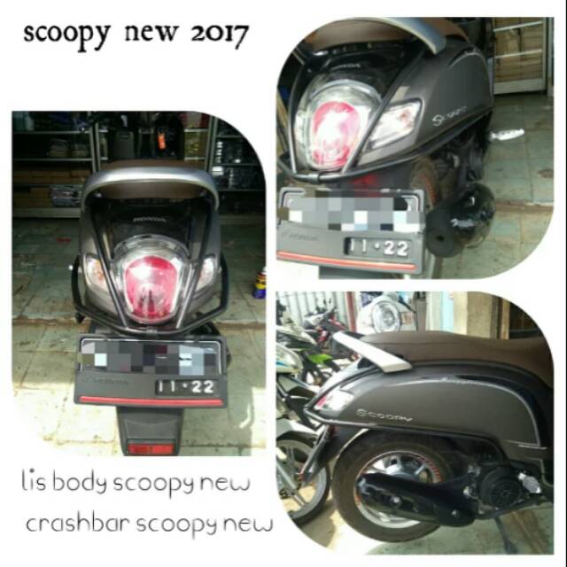 Aksesoris scoopy crashbar scoopy pelindung body new scoopy accecoris scopy 2017-2018