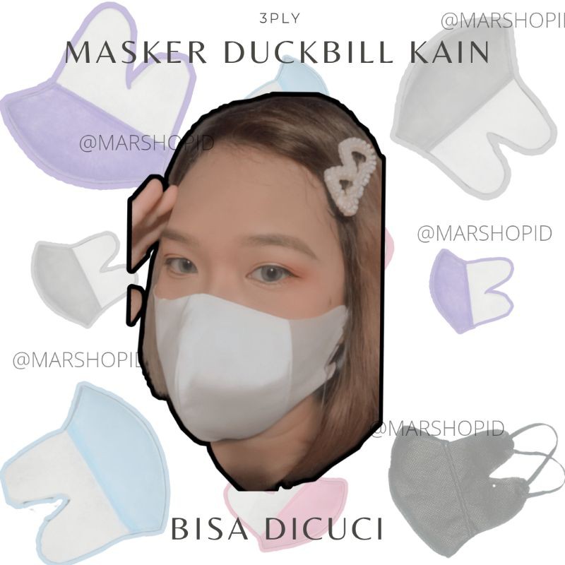 MASKER DUCKBILL KAIN ,,,BISA DICUCI 3ply