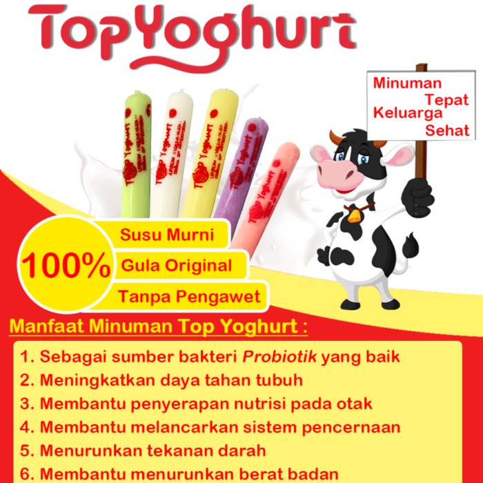 AGEN HEMAT - TOP Yoghurt Es Stik Yogurt Mambo PAKET 100 Pack - Frozen Food Bukan My Healthy