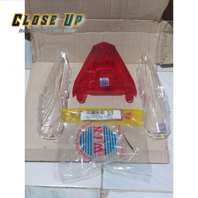 Mika Mica kaca lampu stop rem belakang Beat fi new esp eco Street led 2020