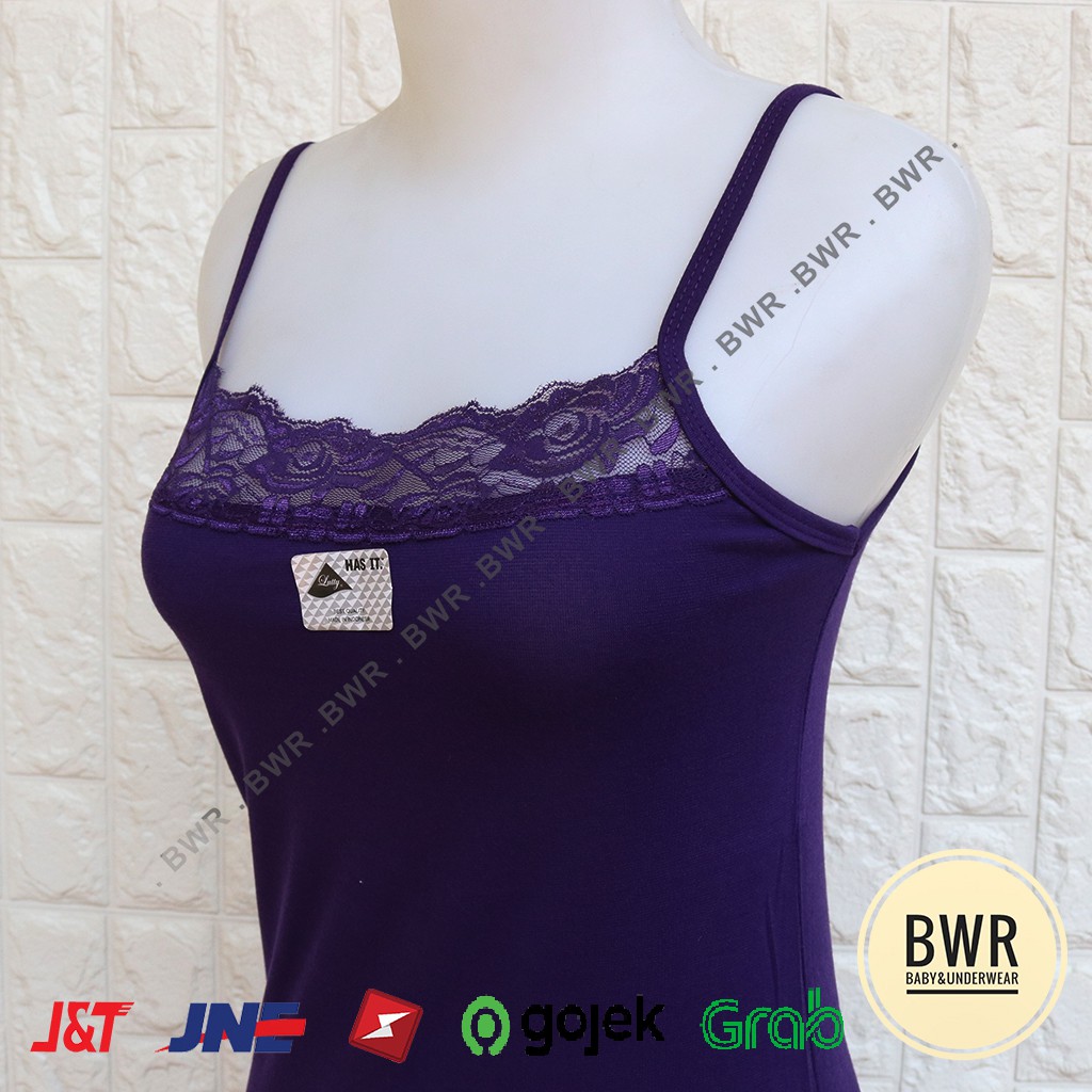 TANGTOP LUTTY DEPAN RENDA KECIL | Kaos dalam wanita Tangtop Wanita Tali Kecil Berenda | Bwr