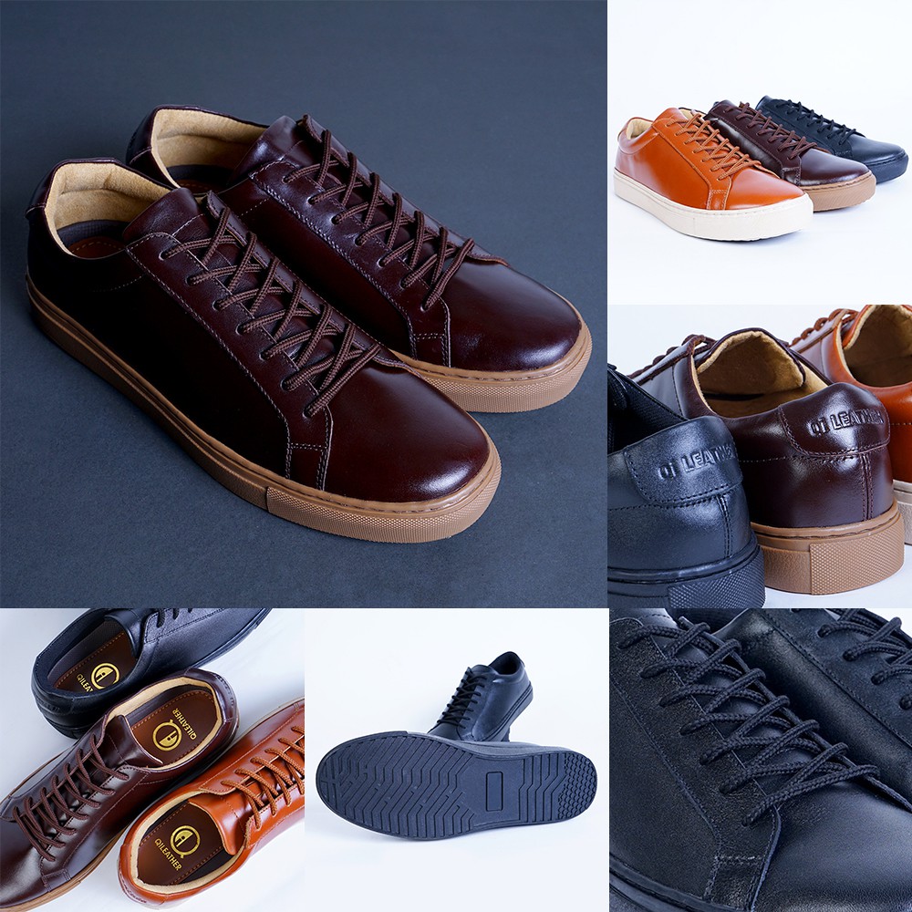 SEPATU PRIA SNEAKERS PRIA BERBAHAN KULIT ASLI SNEAKERS TERBARU KODE SP03