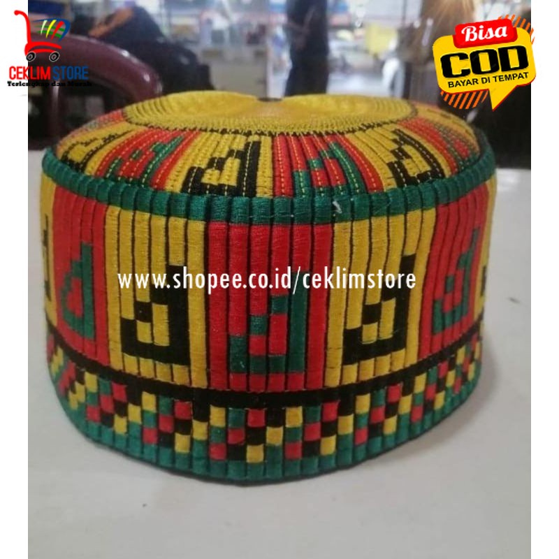 Kupiah Meukeutop/Peci Teuku Umar Bordir Aceh Open Glosir Bisa Cod