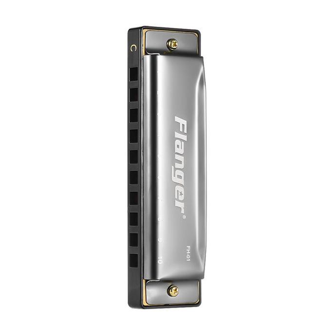 DISKON Flanger fh-01 Diatonik Blues Harmonika 10 Lubang 20 Nada untuk Pemula-2