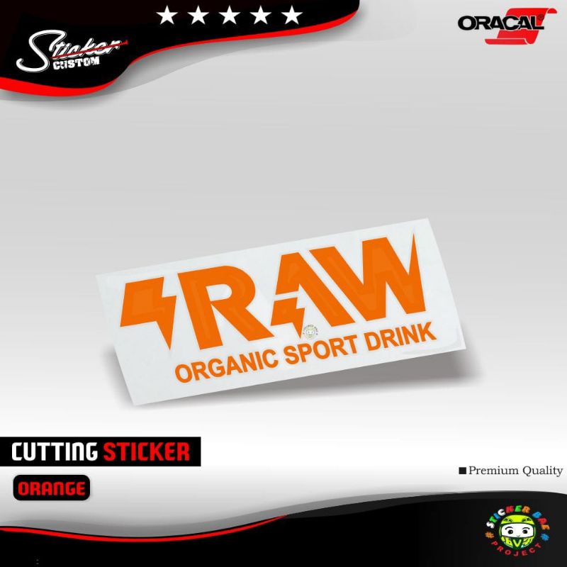 Sticker raw 1 warna cutting sticker 1pcs stiker helm stiker raw organic sport drink