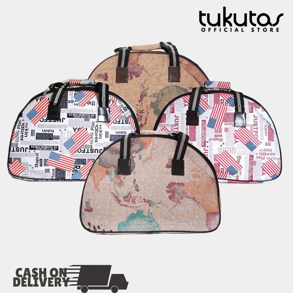 TAS TRAVEL MOTIF SPON TAS PAKAIAN TAS DUFFEL TAS WANITA UNISEX BAHAN SPON IMPOR [TP. MOTIF.SPON ]