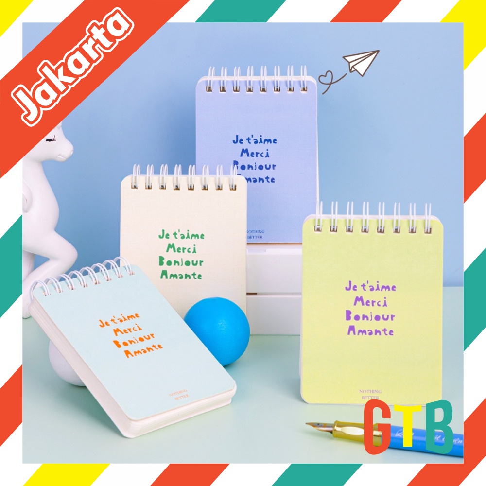 

❤GTB❤ Spiral Notebook / Buku Tulis Buku Catatan Spiral Mini Pocket Size A7 S025