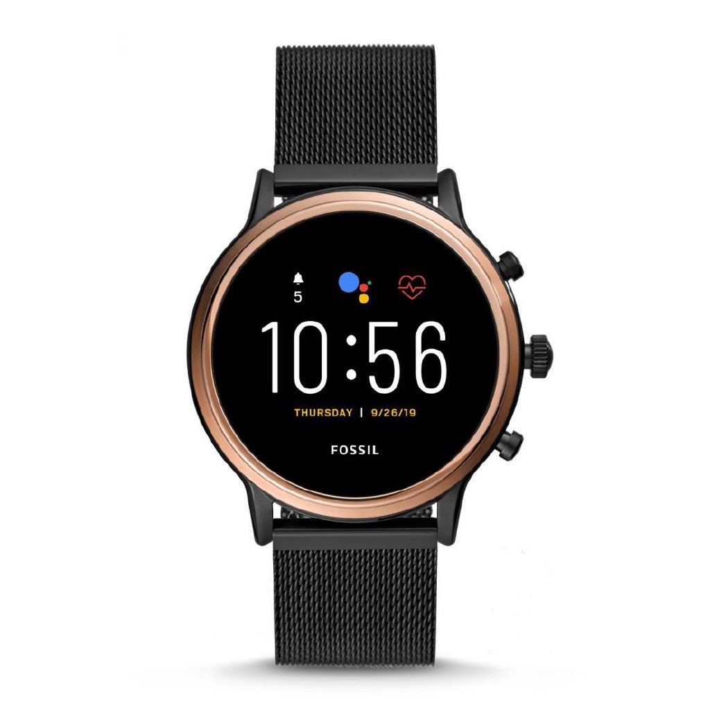 Fossil Gen 5 Smartwatch - Julianna Hr Black Stainless Steel Jam Tangan Wanita [FTW6036]