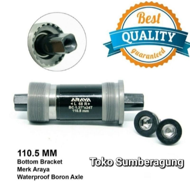 BB Bottom Braket 110.5 mm As tengah klaker 110.5mm As tengah bearing 110.5 mm Bottom Bracket 110.5 m