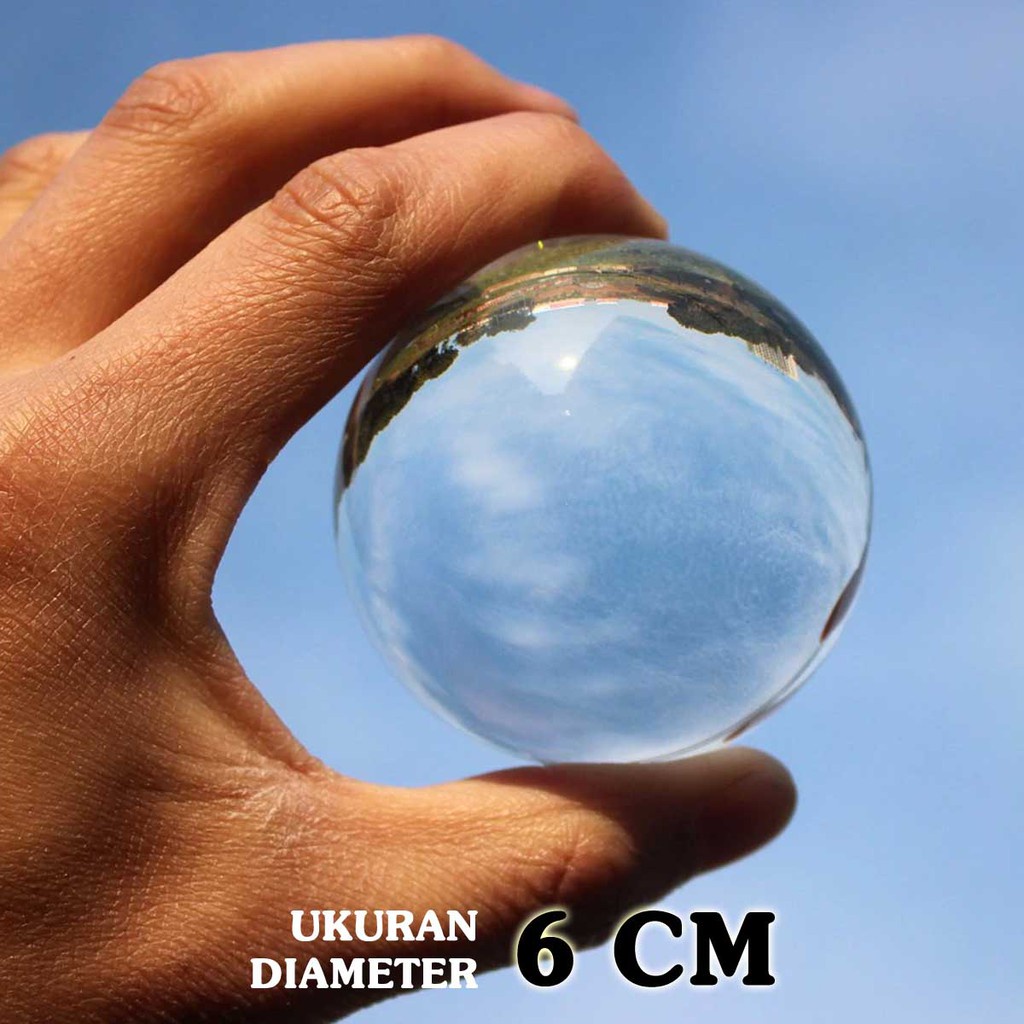 Bola Kristal Bening / crystal ball diameter 6cm 7cm