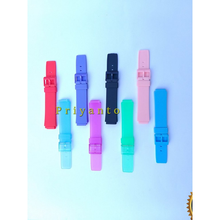 Tali karet jam Tangan Q&amp;Q QnQ QQ VP 46 VP46 Original Oem Rubber Watch Bend QnQ VP46 Bonus Pen