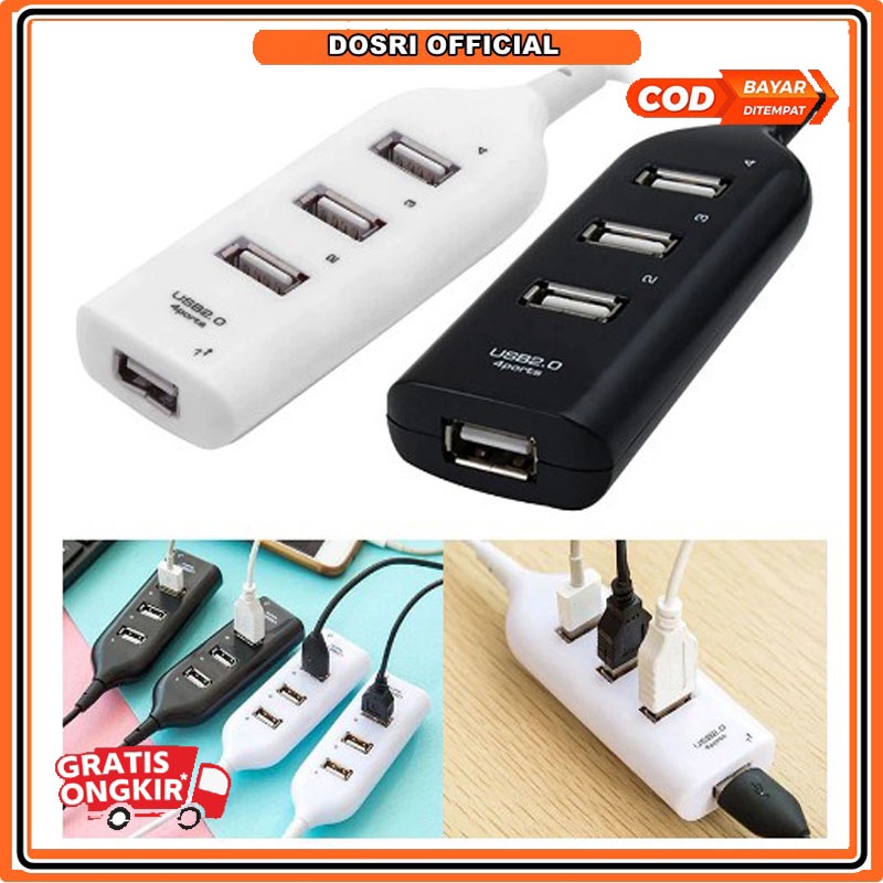 [BISA COD] USB HUB 4in1 4 Port Output Colokan Flashdisk Mouse Speaker For Laptop Pc Komputer