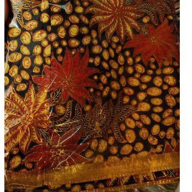 jarit/kain lembaran prada gold motif Kawung coklat