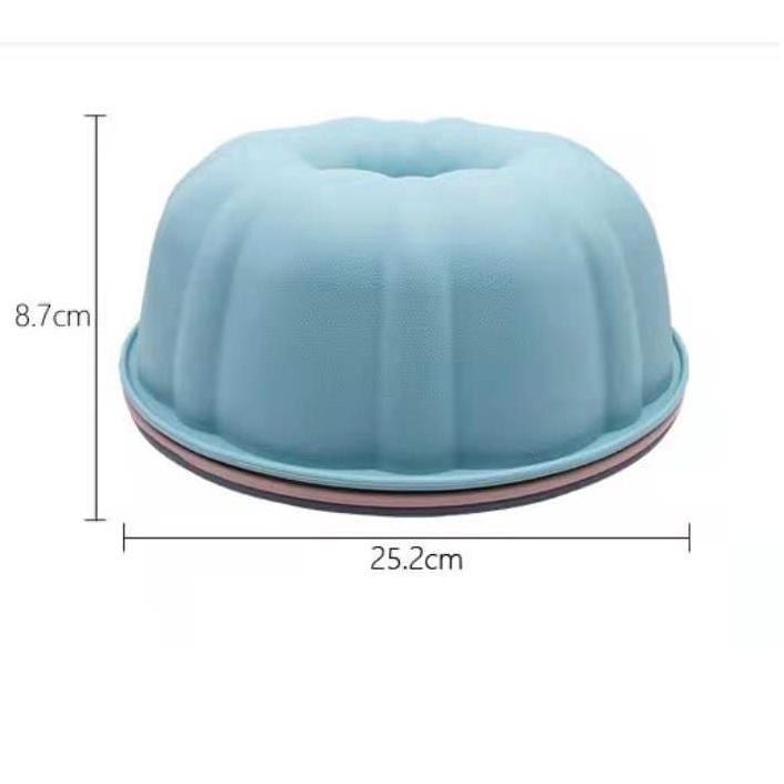 Loyang Silicone Puding Cetakan Bolu Kue Puding Silikon Tahan Panas Model Bundt