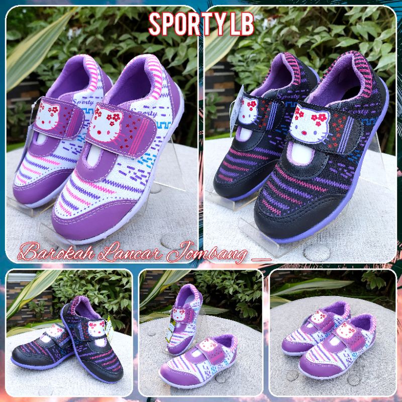 Sepatu anak TK SPORTY / Celena F09/10 Sepatu Pantofel Anak Hello Kitty Kilap Size 26-35 Hitam