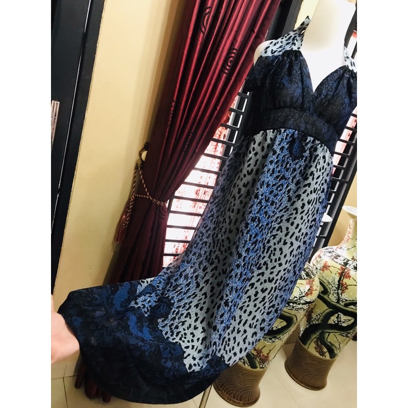 Dress leopard cantik corak macan motif unik premium