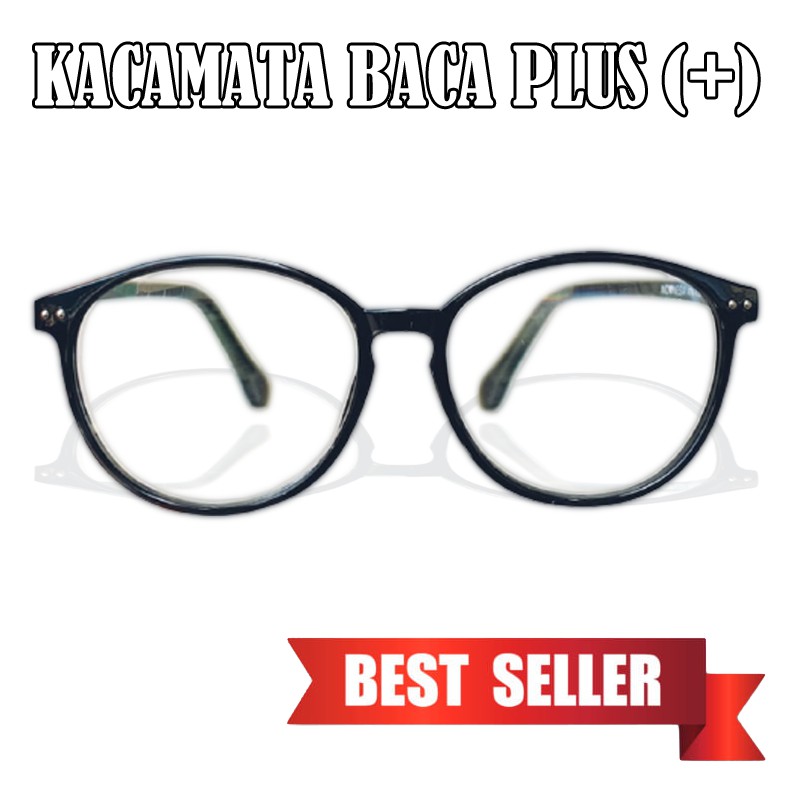 Kacamata Baca Plus (+) Wanita Pria Frame Oval Reading Glasses Kaca mata Plus Kacamata Rabun Dekat