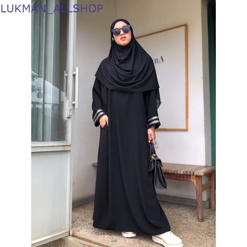 rt86 Abaya Basic Abaya Hitam Abaya Renda Gamis Arab Gamis Busui Gamis Abaya Terbaru Turkey MEDINA
