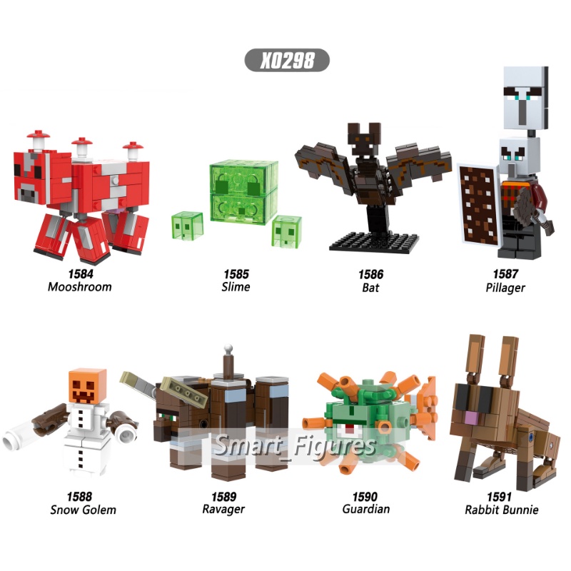 X0298 Mainan Action Figure Karakter Film Kartun Minecraft Untuk Hadiah Anakkoleksi