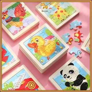 Halo Baby Store puzzle kayu anak mainan edukasi puzzle motif hewan lucu