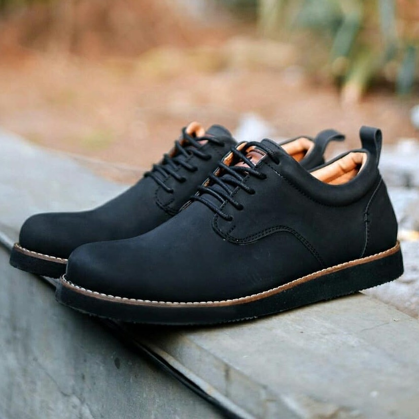 ALASKA BLACK |ManNeedMe x FSTP| Sepatu Pantofel Pria Derby Semi Formal