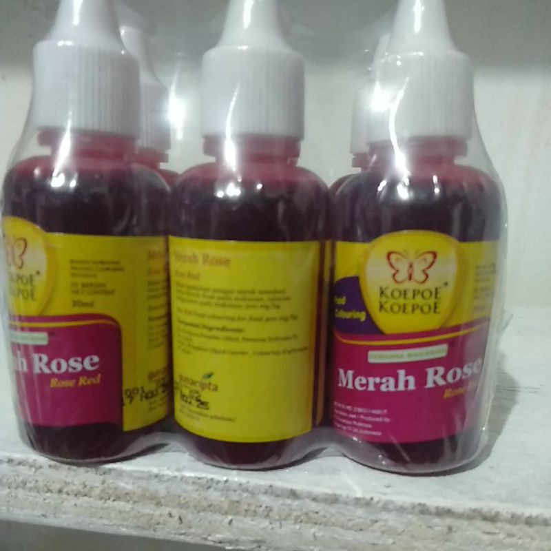 

Pewarna makanan merah rose 30 mil