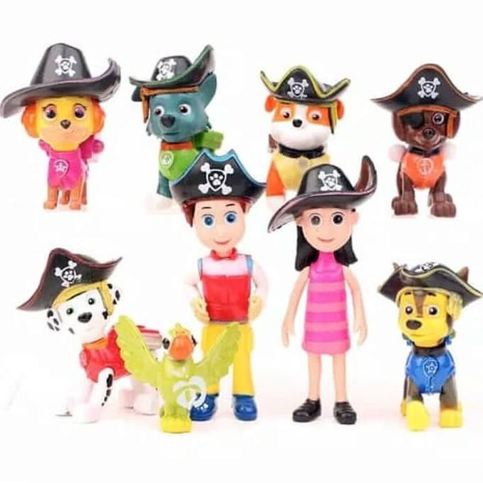 Terbaru  Figure Paw Patrol Bajak Laut / Topper Cake Kue Paw Patrol Bajak Laut