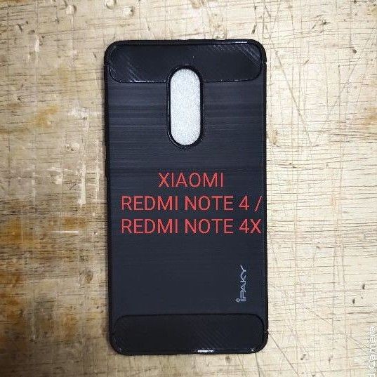 XIAOMI REDMI NOTE 4 / NOTE 4X silikon karet hitam soft case mantap murah meriah