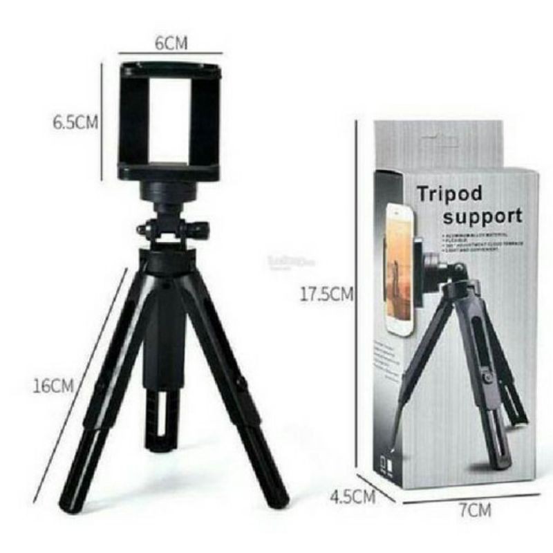 Tripod Support Mini Holder 360 For Handphone Gcam GoPro Tripod Tangan Vlog
