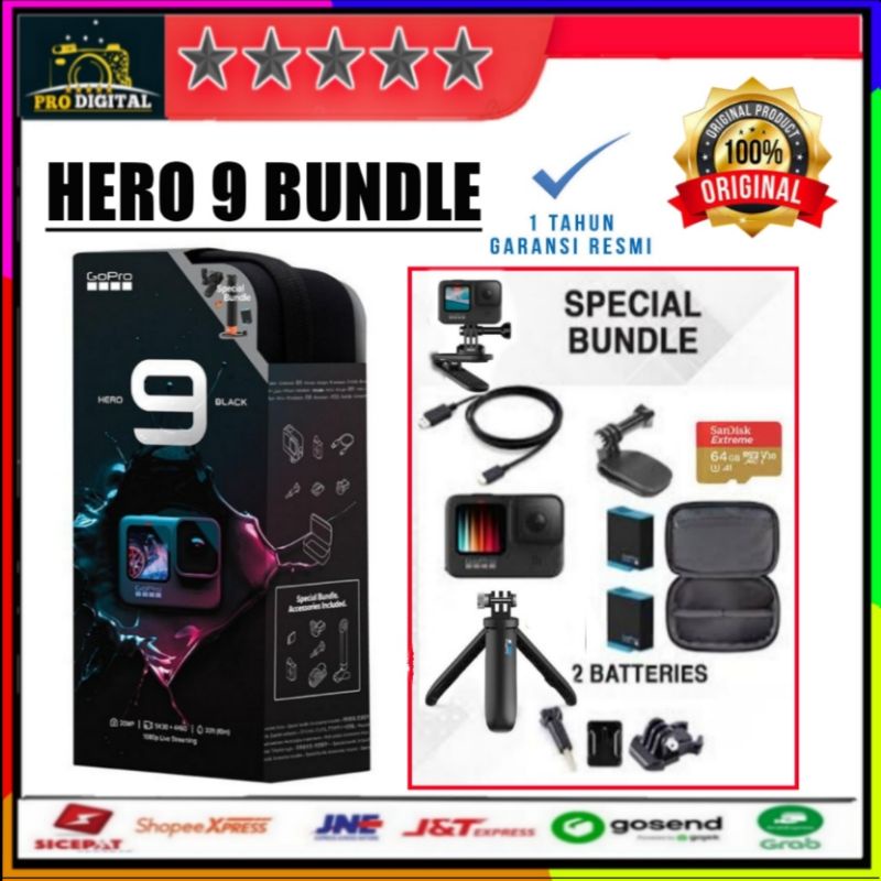 [Ready Stock] GoPro Hero 9 Black Special Bundle - GoPro Hero9 Black Bundle Original