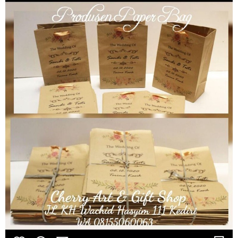

paperbag tas kertas ukuran 22*6*22 dijual per 100pcs