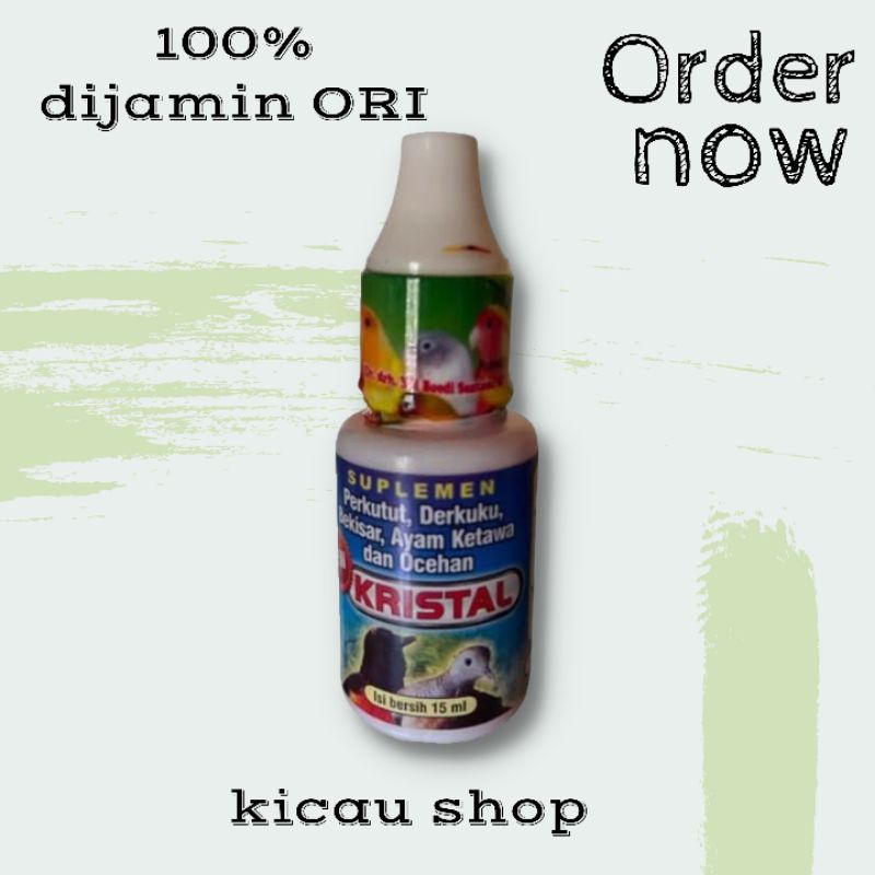 KRISTAL DR EDHI VITAMIN SEGALA JENIS BURUNG KENARI, MURAI,DLL