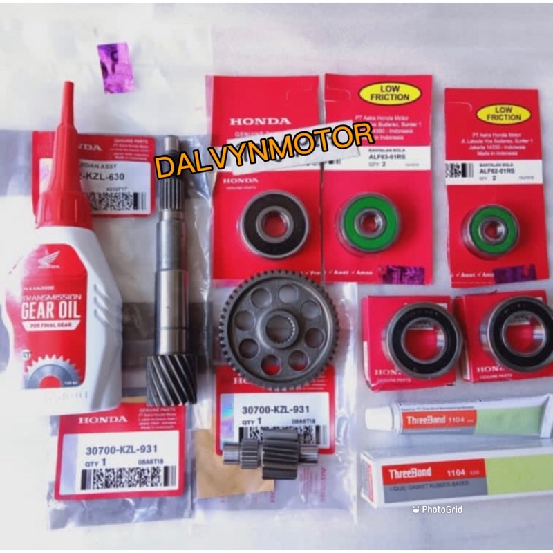 GEAR RASIO GIGI RASIO AS PULLY AS RODA PAKET BEARING LAHER RASIO+OLI GARDAN TREEBON BEATF1 VARIO 110