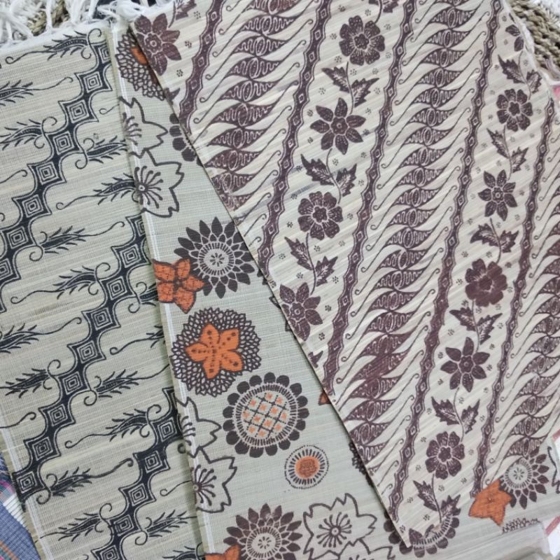 Taplak Meja Tamu Tenun Mendong Lidi Akar Wangi Table Runner Aesthetic