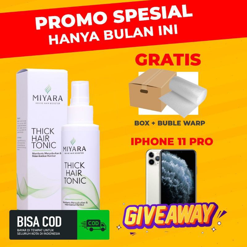 ORIGINAL MIYARA THICK HAIR TONIC - PERAWATAN RAMBUT RONTOK PENUMBUH RAMBUT &amp; VITAMIN RAMBUT