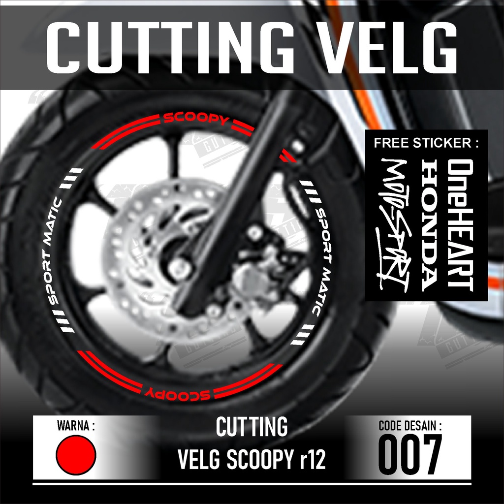 Stiker velg Scoopy lis velg Scoopy stiker velg motor Scoopy list velg honda Scoopy sticker velg Scoo