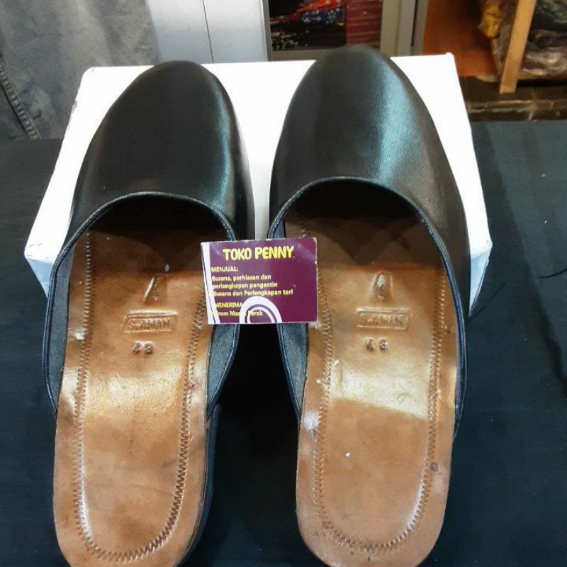 Sandal Slop Kulit Pria Adat Jawa Murah