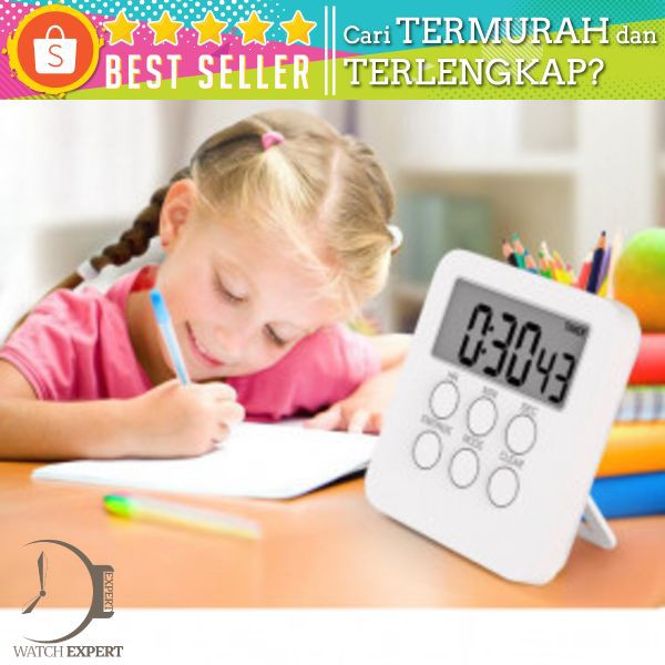 Aihogard Timer Mini Digital Dapur Countdown Timer - II6 - White