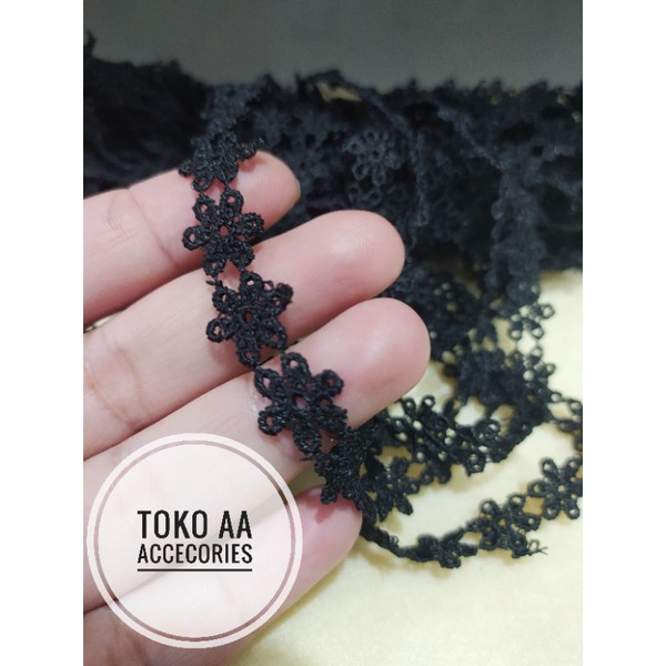 renda giper melati jasmine HITAM meteran