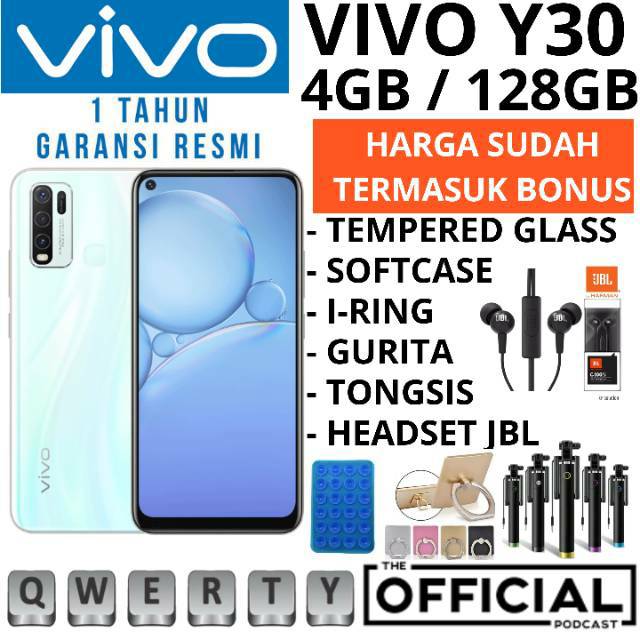 VIVO Y30 4/128 RAM 4GB ROM 128GB GARANSI RESMI VIVO 1 TAHUN | Shopee