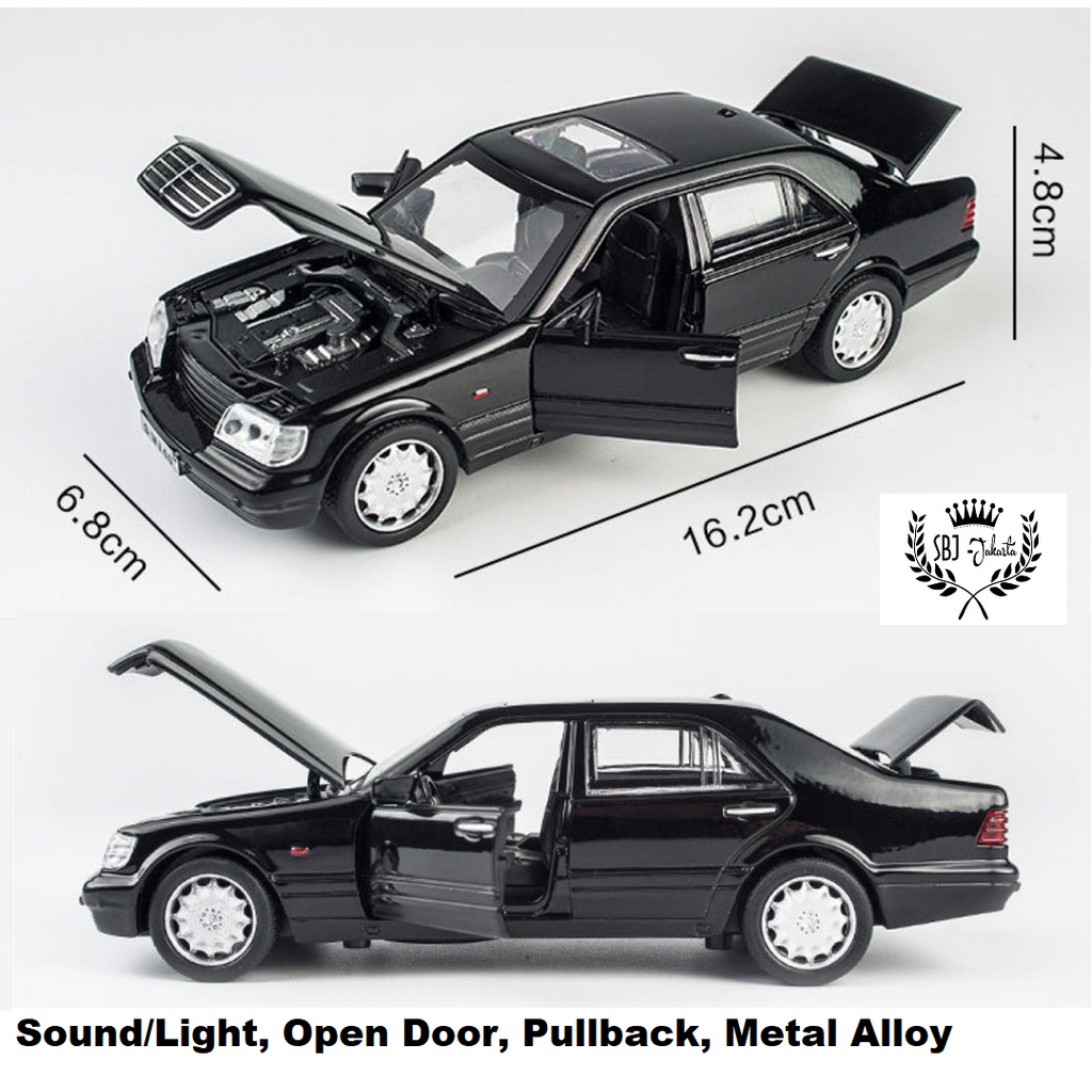 DIECAST MINIAUTO MOBIL MERCEDES BENZ CLASSIC W140 SKALA 1:32