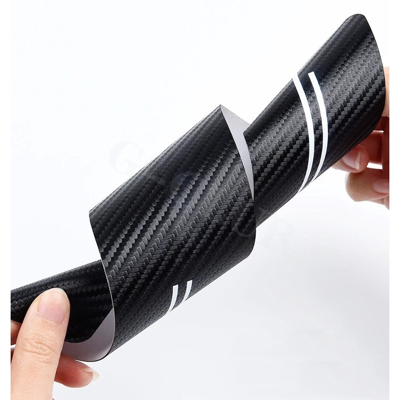 G-club 4PCS Stiker Strip Carbon Fiber Pelindung Pintu Mobil Ford