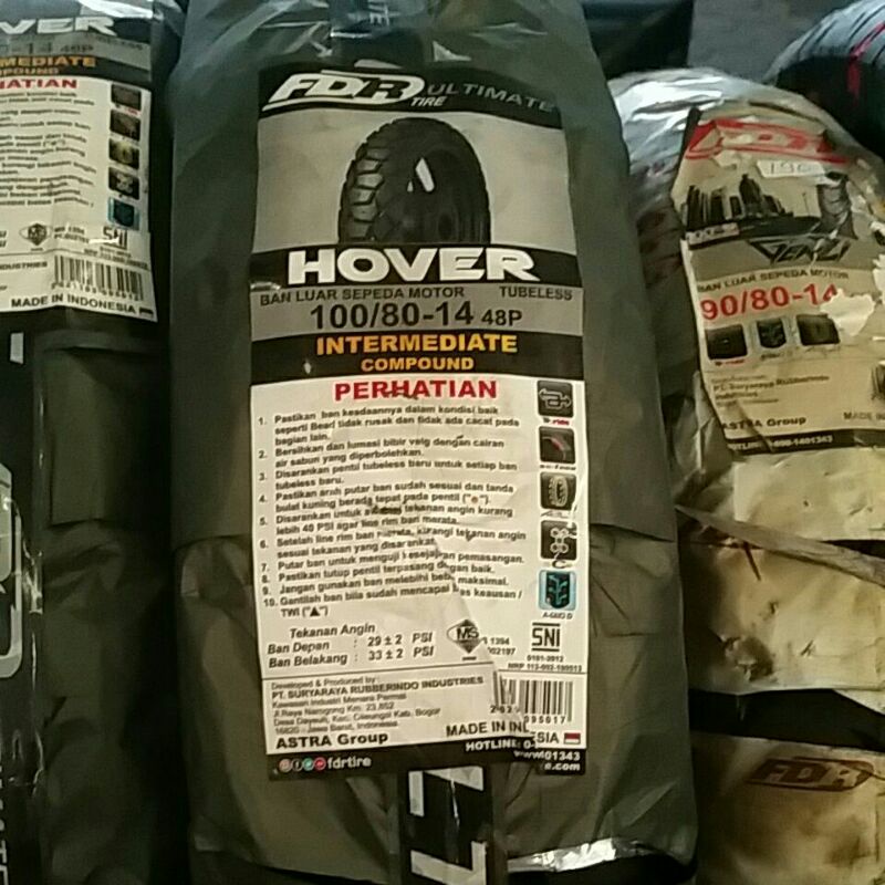 Ban Depan PCX FDR HOVER 100/80-14 TL