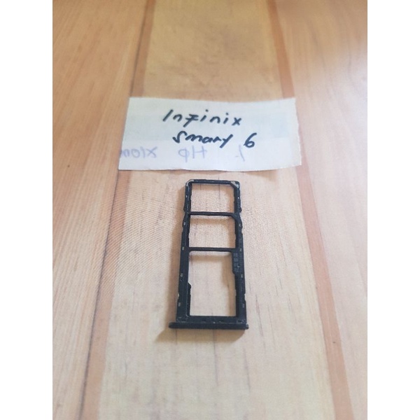 simtray slot tempat kartu sim card Hp infinix smart 6 sparepart Ori copotan