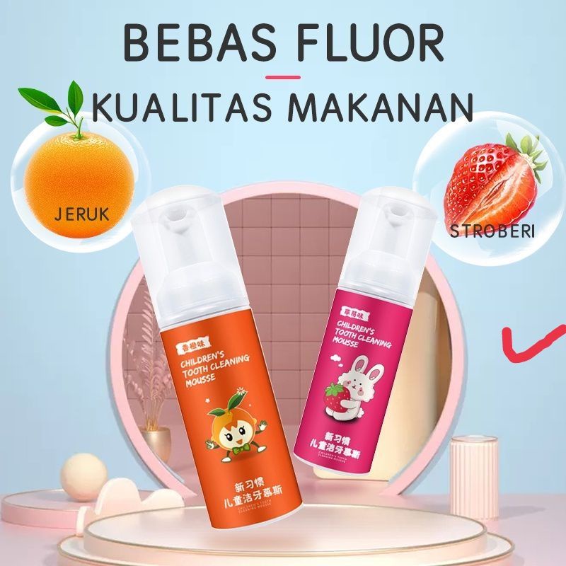 pasta gigi anak dan bayi  foam food grade cocok untuk sikat gigi silicone u shape/ Odol busa sikat g