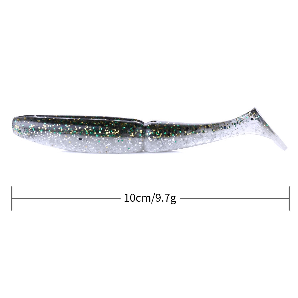 HENGJIA 5pcs 10cm 9.7g Umpan Pancing Swimbait Fishing Lure Ikan Jig Bait Bass Kail Softworm Cacing