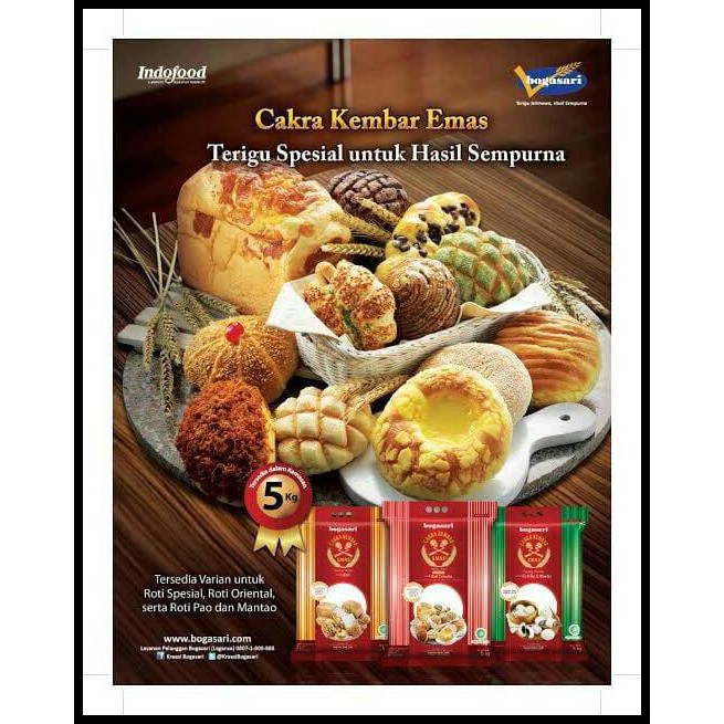 

x7nm tepung cakra kembar emas roti 5kg w1v6